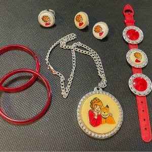 Little orphan Annie - little girls complete jewelry set - rare